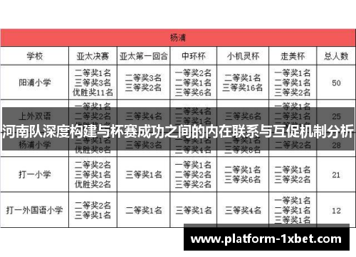 河南队深度构建与杯赛成功之间的内在联系与互促机制分析